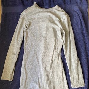 Gray long sleeve romper